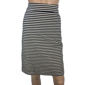 Banana Republic Striped Knit Fitted Straight Pencil Mini Skirt Office Work Skirt